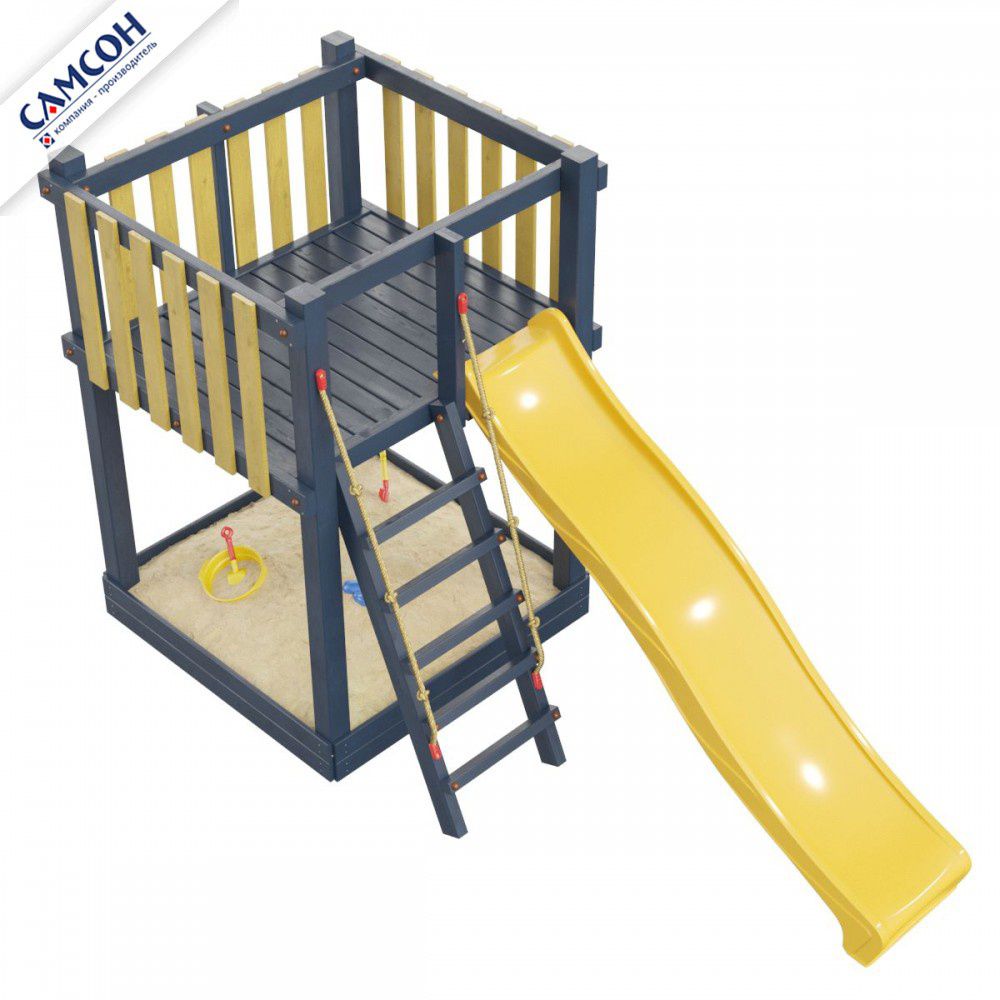 Детская деревянная игровая площадка Самсон Сибирика Мини (Indigo-Ochre)